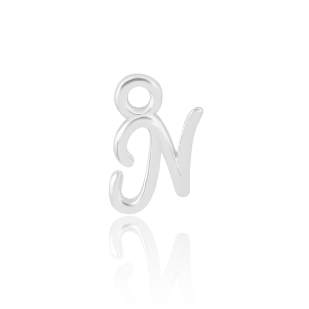 Mococo Welded Forever Silver N Initial Charm - MococoMococoPJ-9252139Welding
