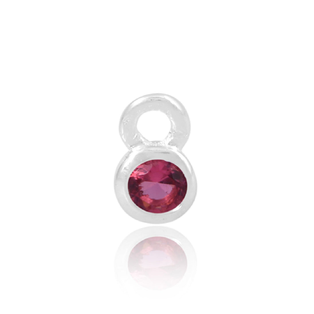 Mococo Welded Forever Silver October Dark Pink Birthstone Charm - MococoMococoPJ-9252173Welding