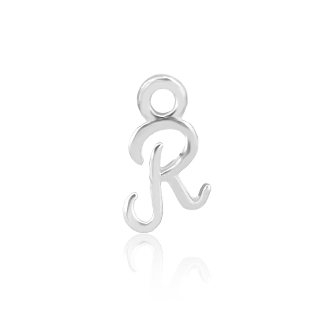 Mococo Welded Forever Silver R Initial Charm - MococoMococoPJ-9252143Welding