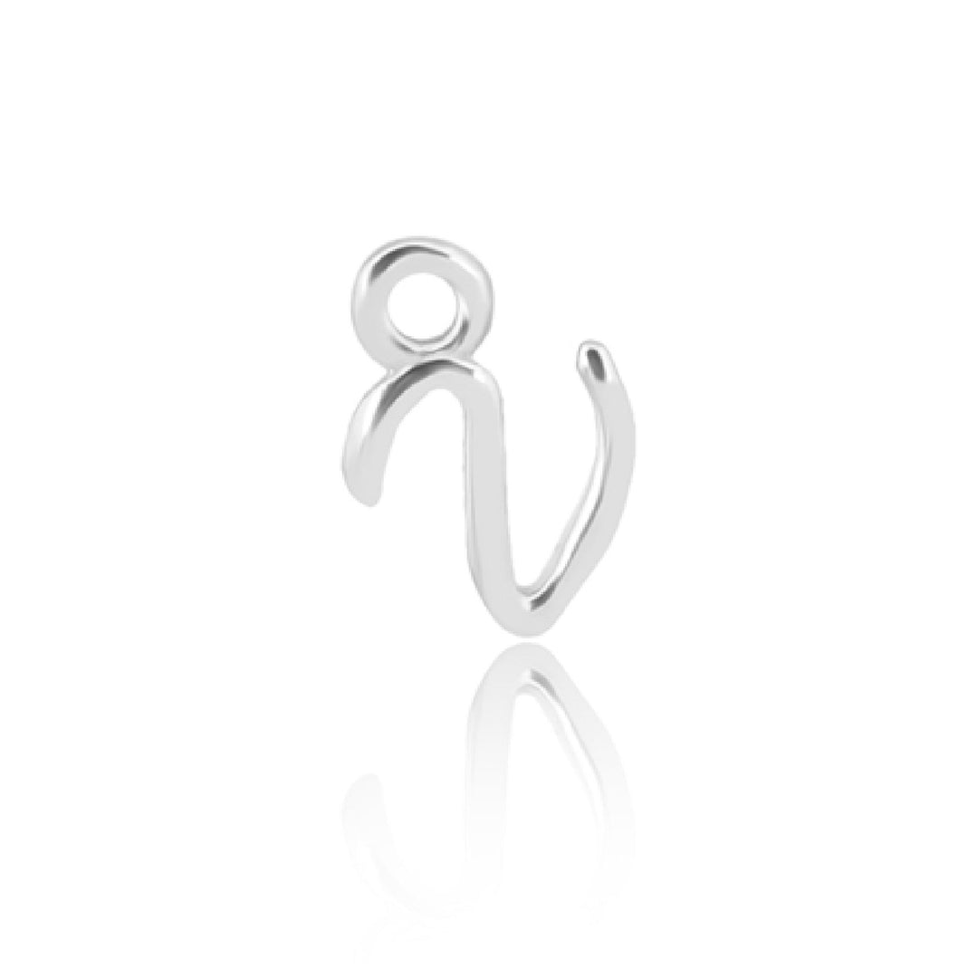 Mococo Welded Forever Silver V Initial Charm - MococoMococoPJ-9252147Welding