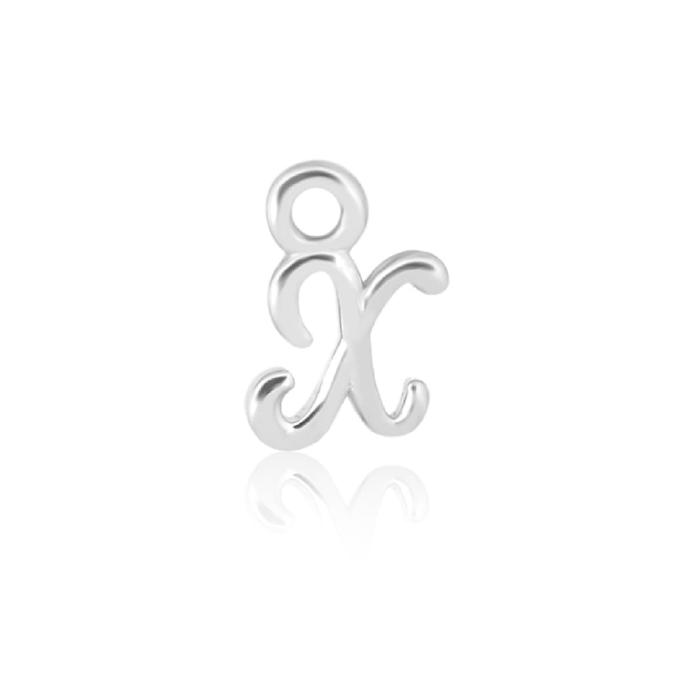 Mococo Welded Forever  Silver X Initial Charm Image 1