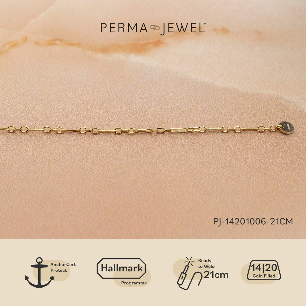Mococo Welded Gold Long and Short link Bracelet - MococoMococoPJ-14201006-21cmBracelets