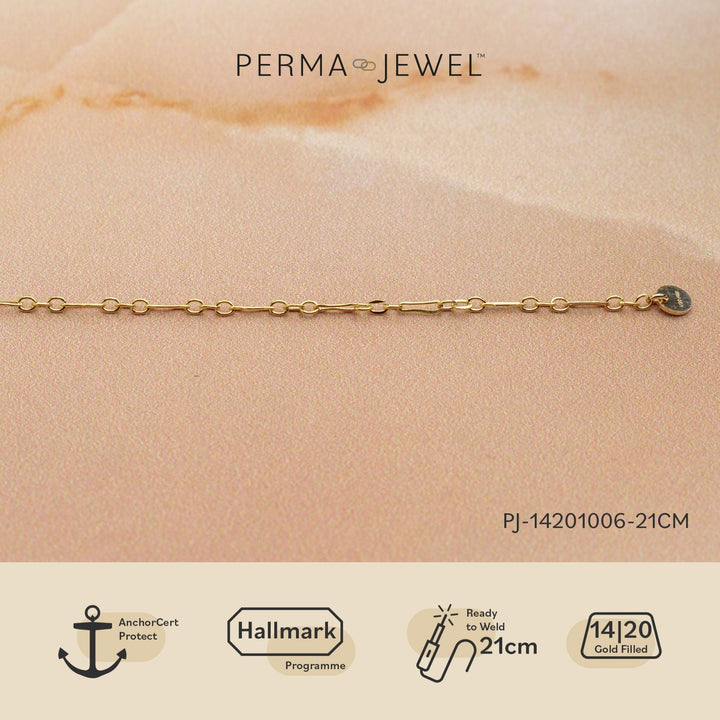 Mococo Welded Gold Long and Short link Bracelet - MococoMococoPJ-14201006-21cmBracelets