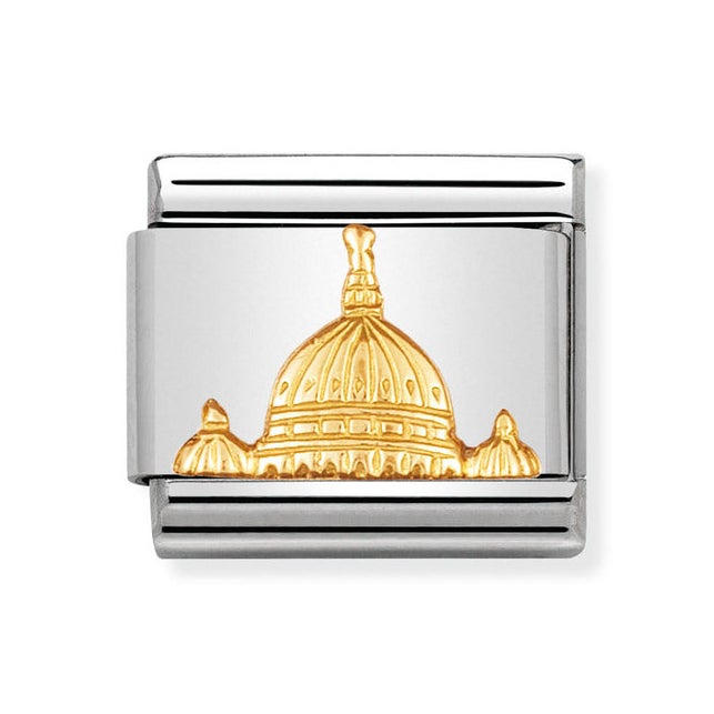 Nomination Classic Gold St. Peter's Dome Charm - Iconic Stainless Steel Link