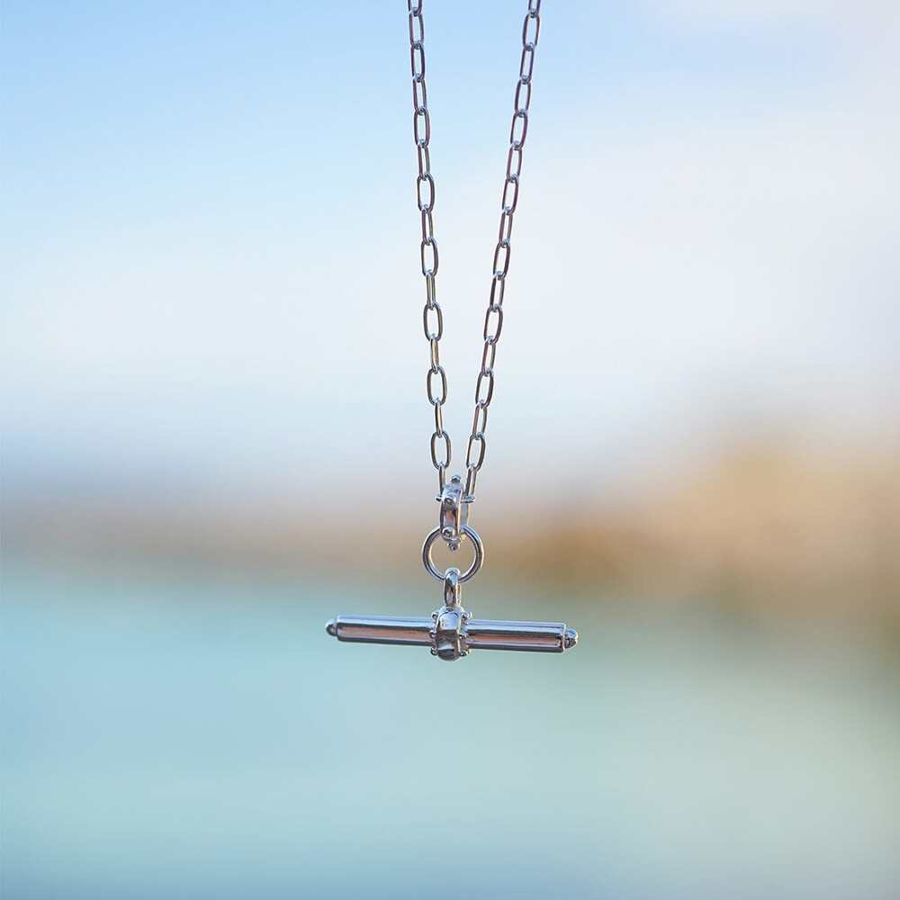 Daisy London Sterling Silver Amulet T Bar Necklace Additional Image - 2