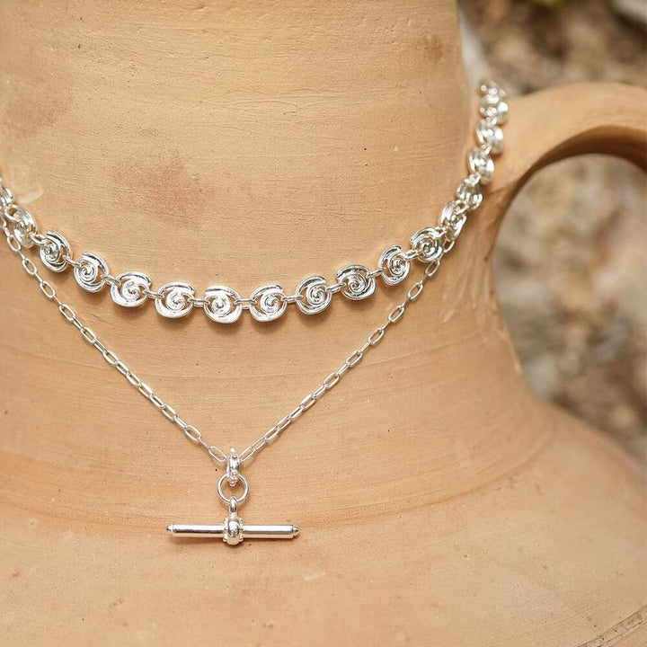 Daisy London Sterling Silver Amulet T Bar Necklace Additional Image - 4