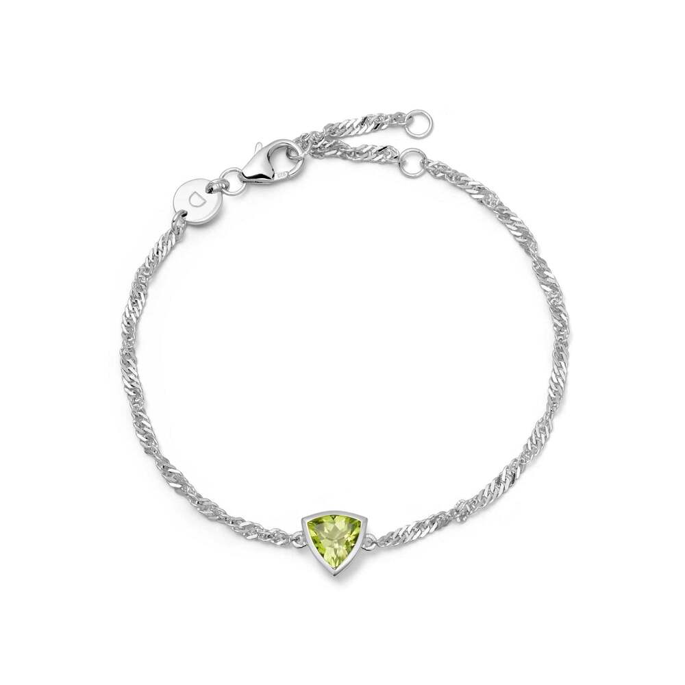 Daisy London Sterling Silver Birthstone Charm Bracelet Additional Image - 4