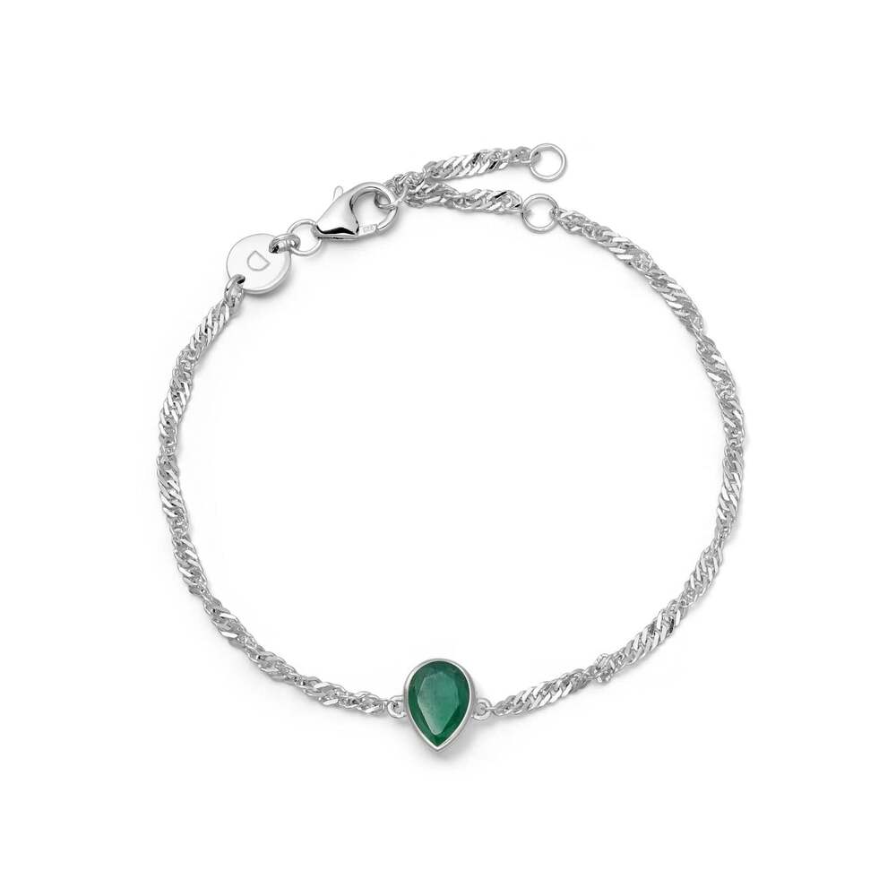Daisy London Sterling Silver Birthstone Charm Bracelet Additional Image - 2