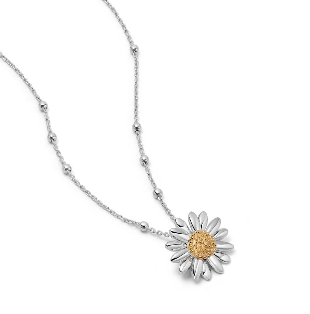 Daisy London Sterling Silver English Daisy Bobble Necklace