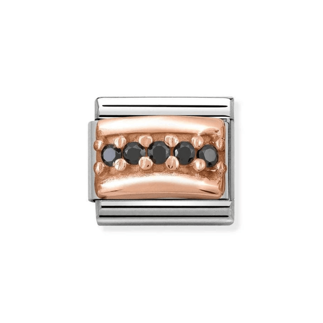 Nomination 9ct Rose Gold Black CZ Classic Charm - MococoNomination430304/108033497365514Charms and Links