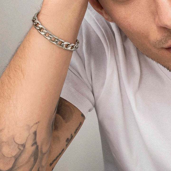 Nomination B - Yond (Striped Curb) Large Mens Bracelet - MococoNomination028935/0378033497529350Bracelets