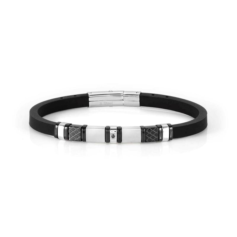 Nomination Black City CZ Silicone Bracelet - MococoNomination028810/0158033497523143Bracelets
