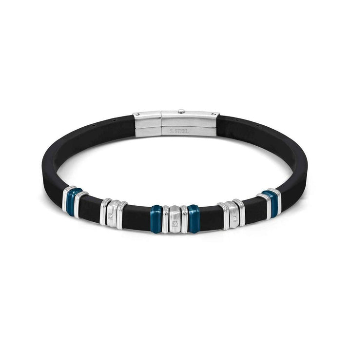 Nomination Black City Energy Edition With Blue and CZ Mens Bracelet - MococoNomination028821/0588033497569981Bracelets