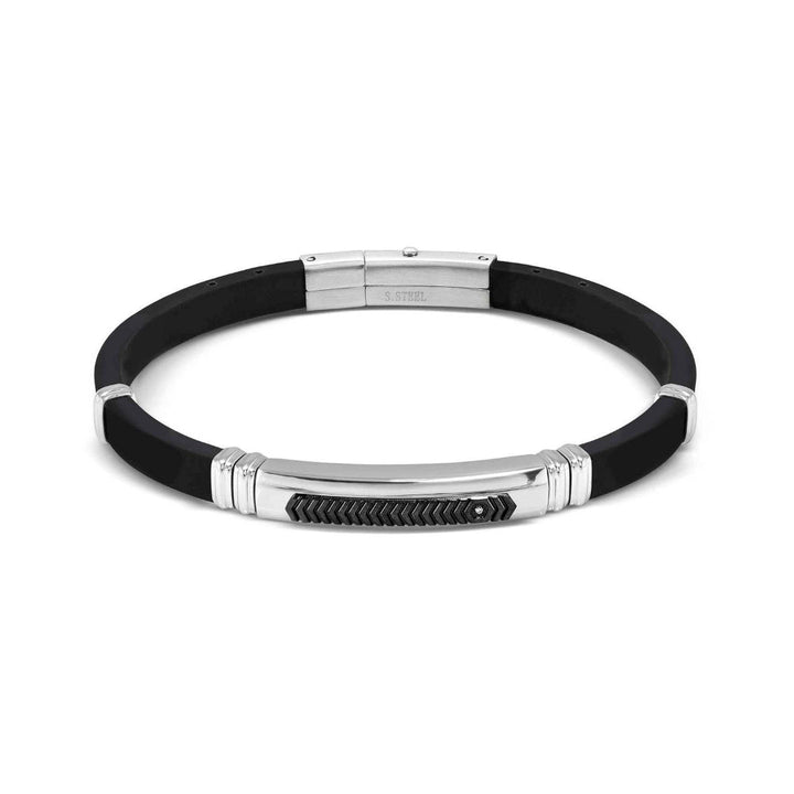 Nomination Black City Energy Edition With Rubber Tag With CZ Mens Bracelet - MococoNomination028819/0378033497569851Bracelets