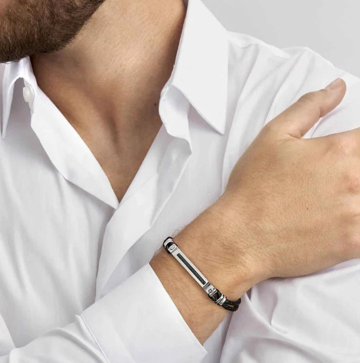 Nomination Black Manvision Leather Bracelet - MococoNomination133001/0078033497539021Bracelets