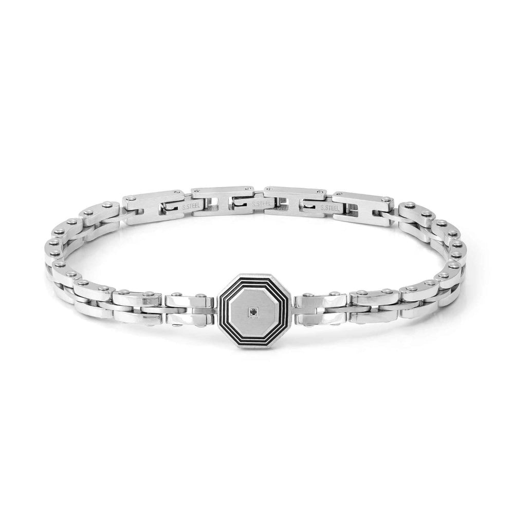 Nomination Black Octagon Strong Edition Diamond Geometric and 1 Diamond Bracelet - MococoNomination028339/0648033497570055Bracelets