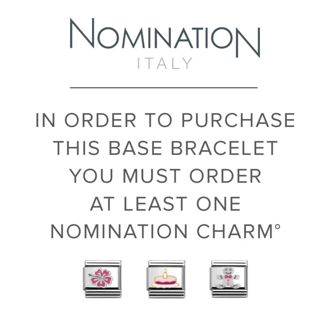 Nomination Black Starter Bracelet With Silver Dad - MococoNominationBracelets