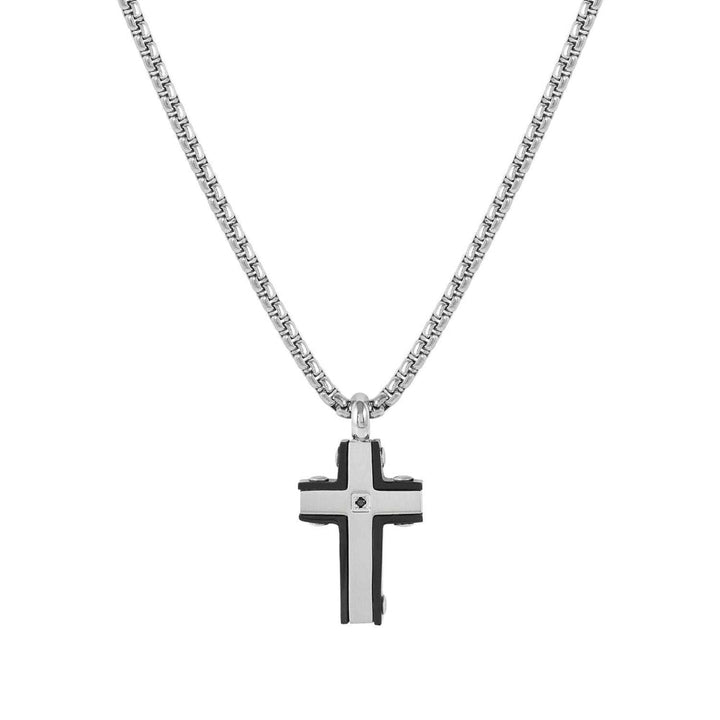 Nomination Black Strong Edition Sat Fin. PVD (Cross) and 1 Diamond Necklace - MococoNomination028329/0078033497554901Necklaces