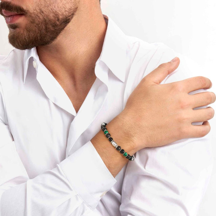 Nomination Black with Green Instinct Mixed Stones Bracelet - MococoNomination027930/0618033497545893Bracelets