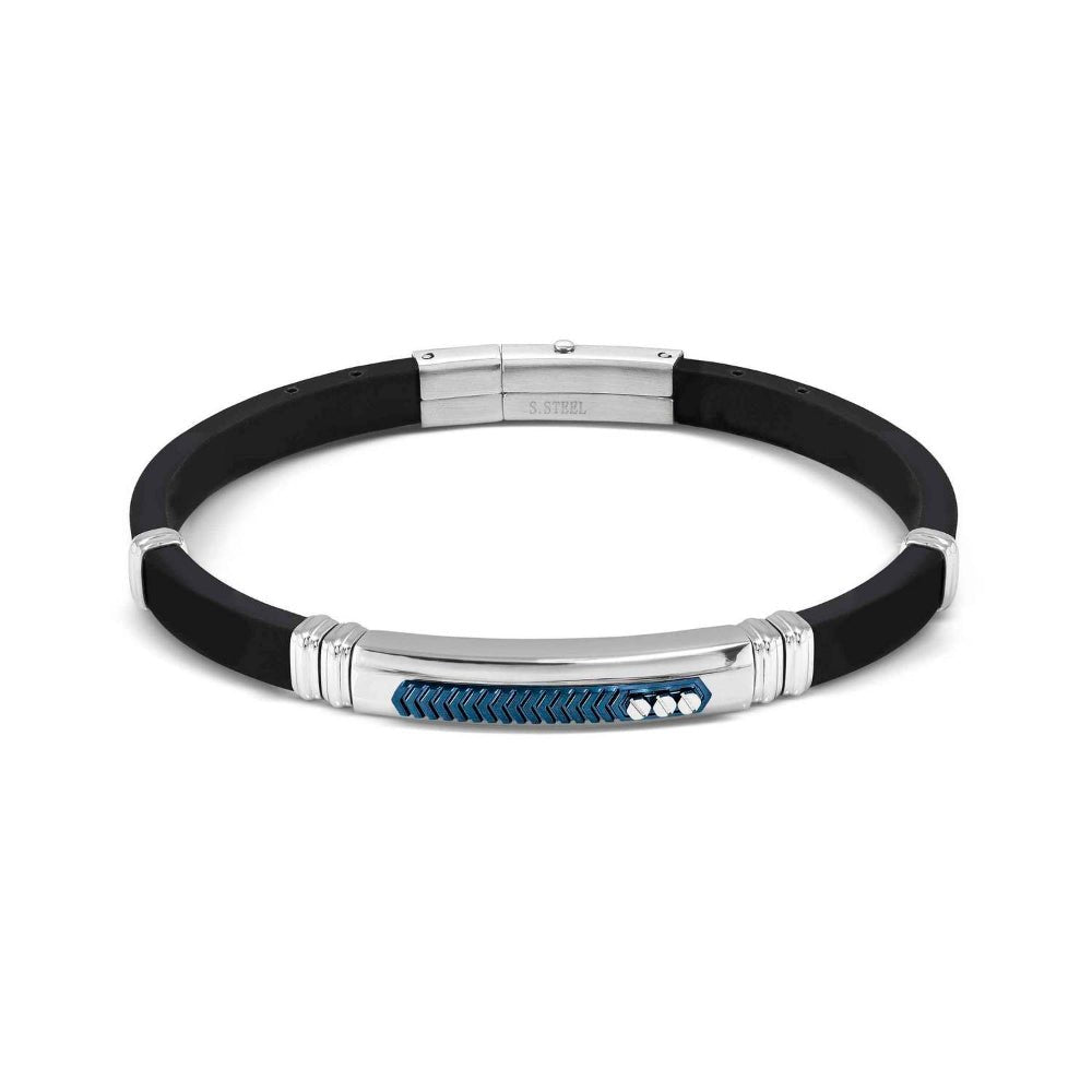 Nomination Blue City Edition Energy Rubber with PVD Finish Stainless Bracelet - MococoNomination028818/0328033497569837Bracelets