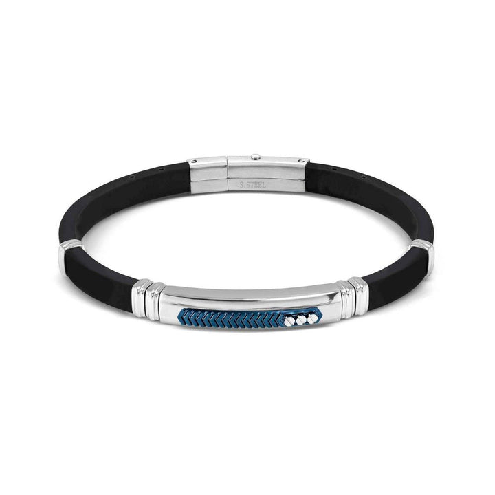 Nomination Blue City Edition Energy Rubber with PVD Finish Stainless Mens Bracelet - MococoNomination028818/0328033497569837Bracelets