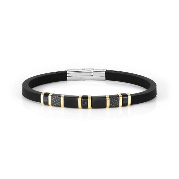 Nomination City Black Stone and Decorated Plate Gold & Black Bracelet with Black CZ - MococoNomination028810/0128033497523136Bracelets