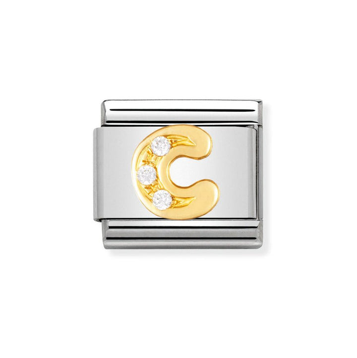 Nomination Classic 18ct Gold and Clear CZ Letter Initials A - Z Charms - MococoNomination030301/038033497016959Charms