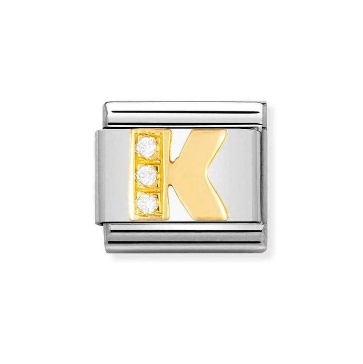 Nomination Classic 18ct Gold and Clear CZ Letter Initials A - Z Charms - MococoNomination030301/118033497017031Charms