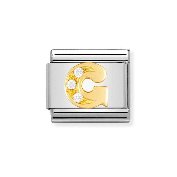 Nomination Classic 18ct Gold and Clear CZ Letter Initials A - Z Charms - MococoNomination030301/078033497016997Charms