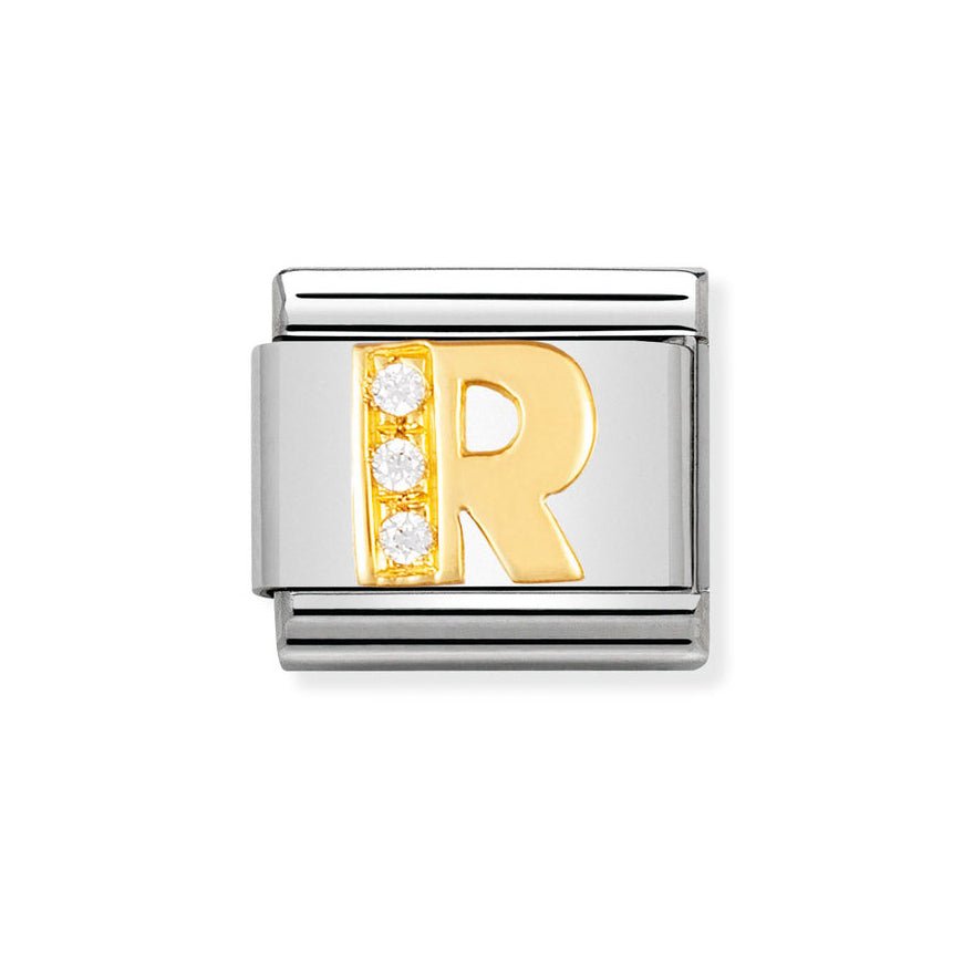 Nomination Classic 18ct Gold and Clear CZ Letter Initials A - Z Charms - MococoNomination030301/188033497017109Charms