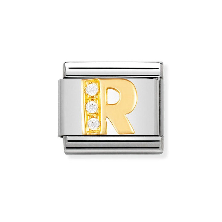 Nomination Classic 18ct Gold and Clear CZ Letter Initials A - Z Charms - MococoNomination030301/188033497017109Charms