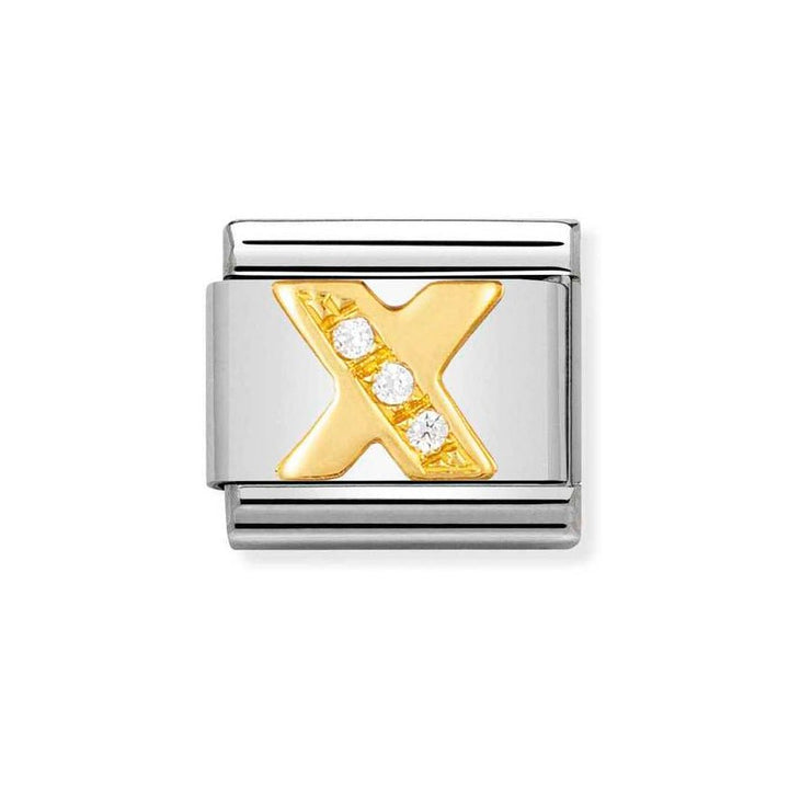 Nomination Classic 18ct Gold and Clear CZ Letter Initials A - Z Charms - MococoNomination030301/248033497017161Charms
