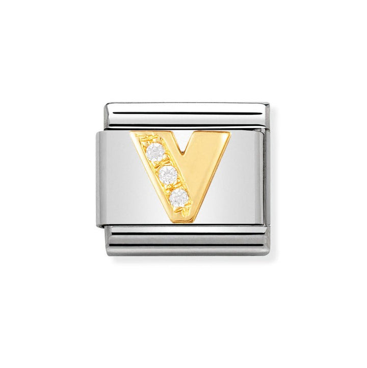 Nomination Classic 18ct Gold and Clear CZ Letter Initials A - Z Charms - MococoNomination030301/228033497017147Charms