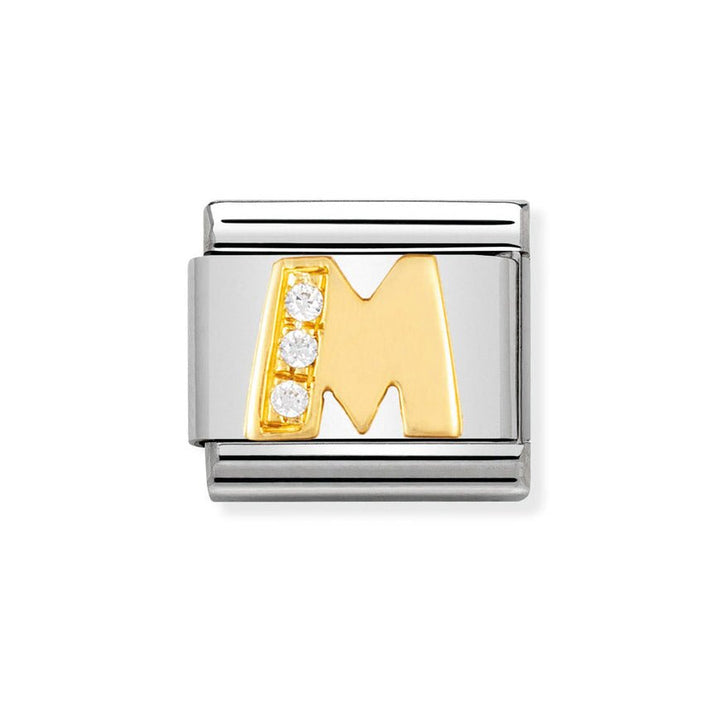 Nomination Classic 18ct Gold and Clear CZ Letter Initials A - Z Charms - MococoNomination030301/138033497017055Charms