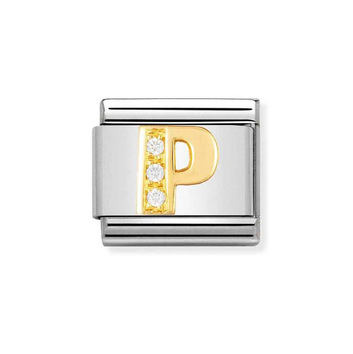 Nomination Classic 18ct Gold and Clear CZ Letter Initials A - Z Charms - MococoNomination030301/168033497017086Charms