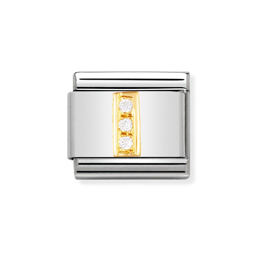Nomination Classic 18ct Gold and Clear CZ Letter Initials A - Z Charms - MococoNomination030301/098033497017017Charms