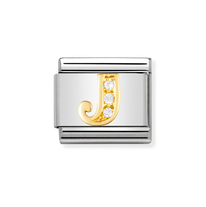 Nomination Classic 18ct Gold and Clear CZ Letter Initials A - Z Charms - MococoNomination030301/108033497017024Charms