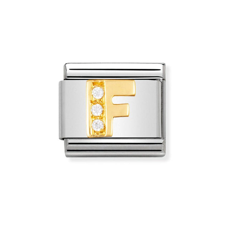 Nomination Classic 18ct Gold and Clear CZ Letter Initials A - Z Charms - MococoNomination030301/068033497016980Charms