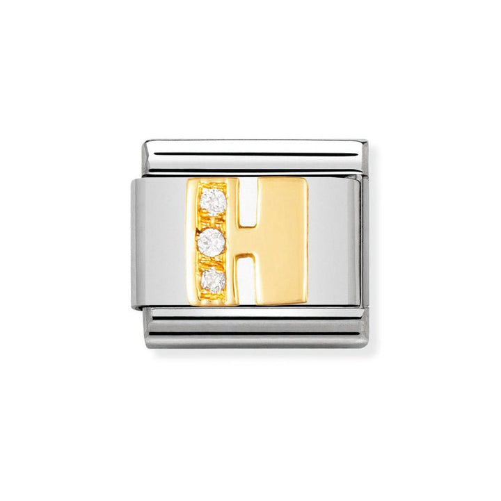 Nomination Classic 18ct Gold and Clear CZ Letter Initials A - Z Charms - MococoNomination030301/088033497017000Charms
