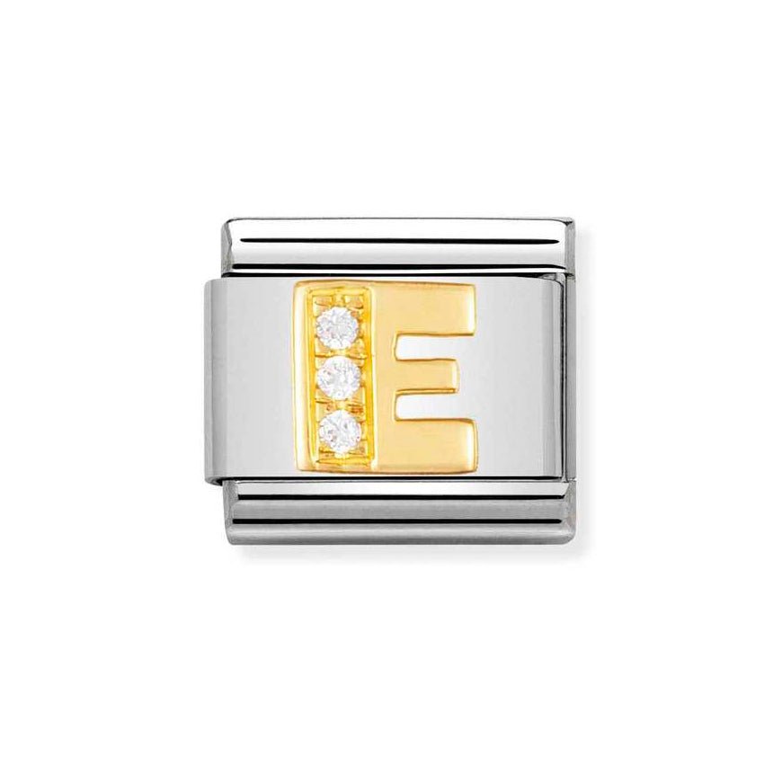 Nomination Classic 18ct Gold and Clear CZ Letter Initials A - Z Charms - MococoNomination030301/058033497016973Charms