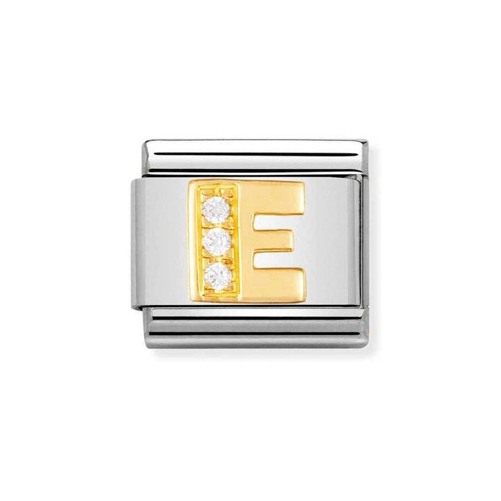 Nomination Classic 18ct Gold and Clear CZ Letter Initials A - Z Charms - MococoNomination030301/058033497016973Charms