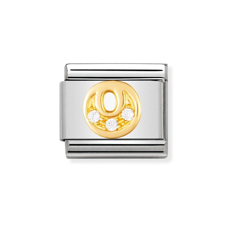 Nomination Classic 18ct Gold and Clear CZ Letter Initials A - Z Charms - MococoNomination030301/158033497017079Charms