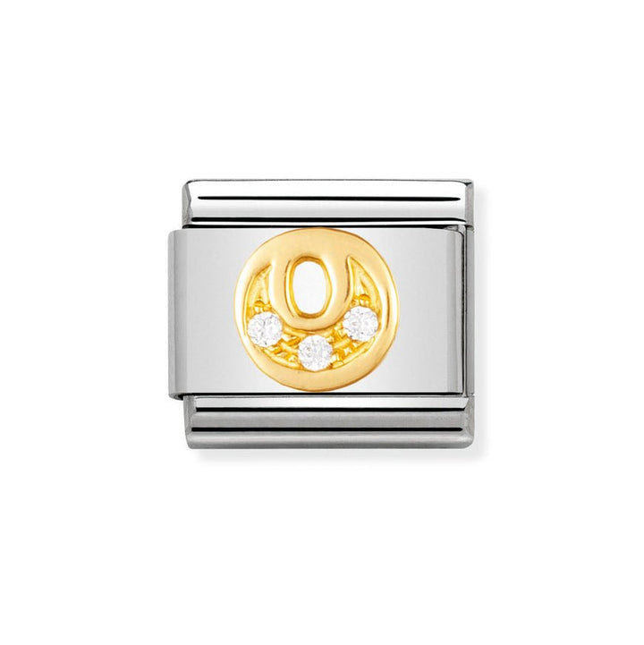 Nomination Classic 18ct Gold and Clear CZ Letter Initials A - Z Charms - MococoNomination030301/158033497017079Charms