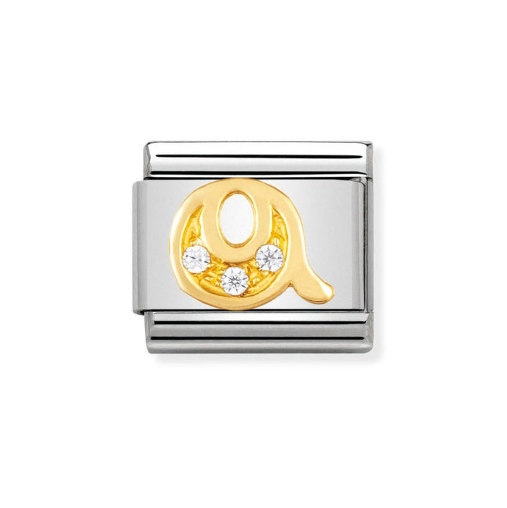 Nomination Classic 18ct Gold and Clear CZ Letter Initials A - Z Charms - MococoNomination030301/178033497017093Charms