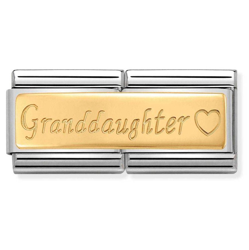 Nomination Classic 18ct Gold Double Granddaughter Charm - MococoNomination030710/158033497452443Charms and Links