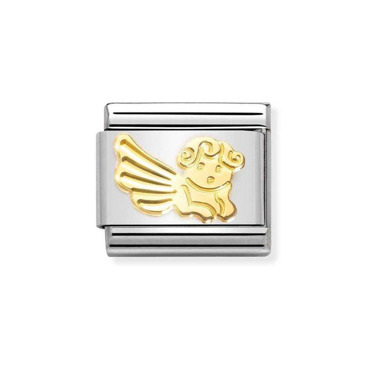 Nomination Classic 18ct Gold Etched Angel Charm - MococoNomination030149/468033497528988Charms and Links