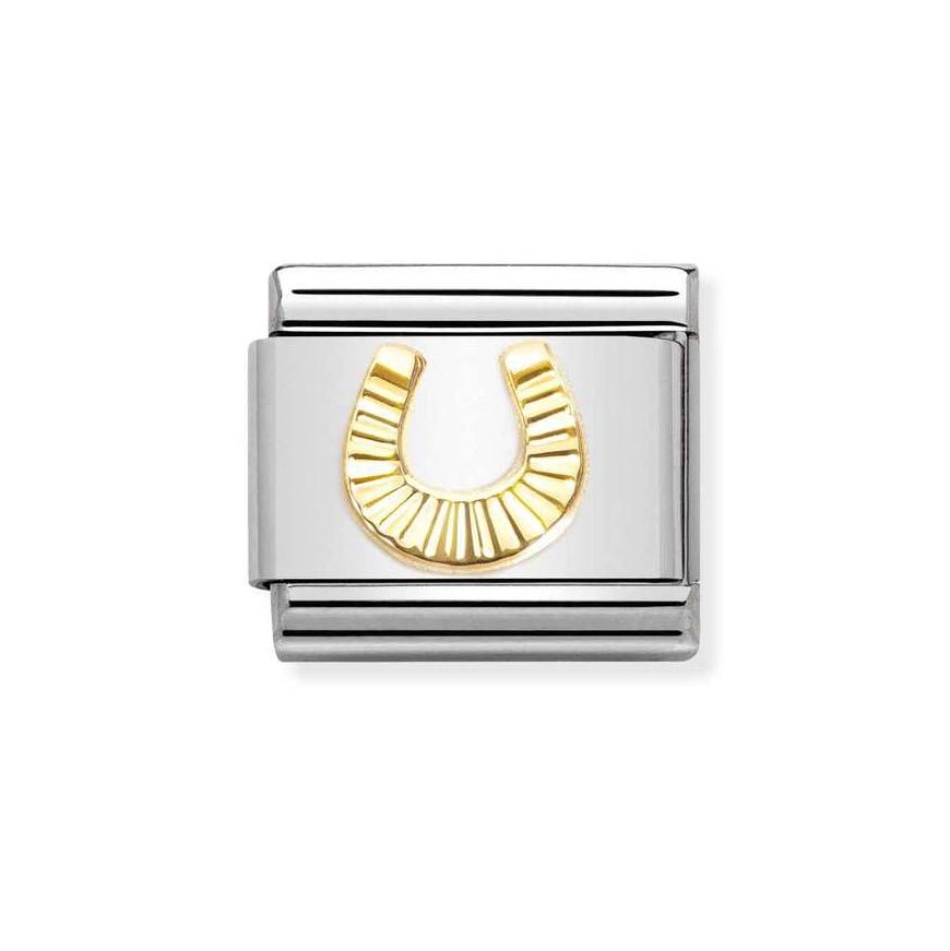 Nomination Classic 18ct Gold Etched Horseshoe Charm - MococoNomination030149/538033497529053Charms and Links