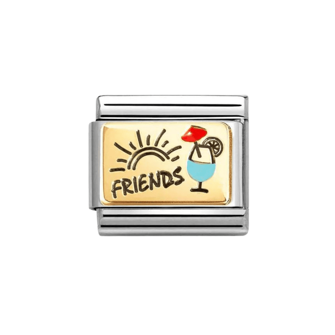 Nomination Classic 18ct Gold Friends Cocktail Charm - MococoNomination030289/088033497549310Charms and Links