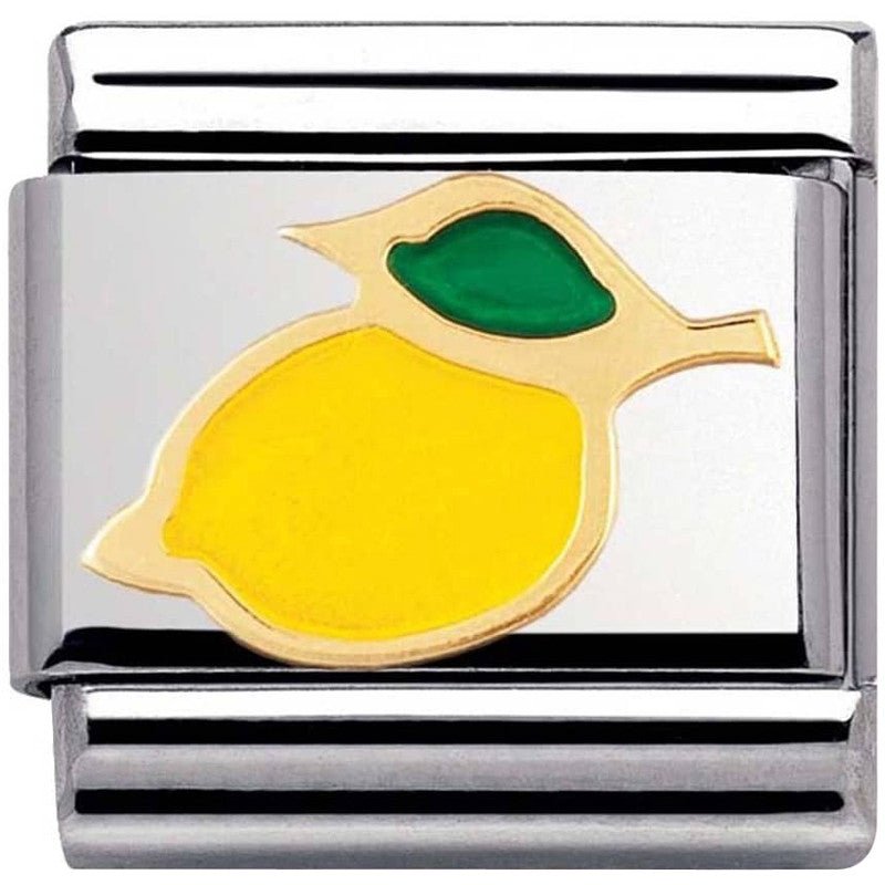 Nomination Classic 18ct Gold Yellow Green Enamel Lemon Charm - MococoNomination030215/09Charms