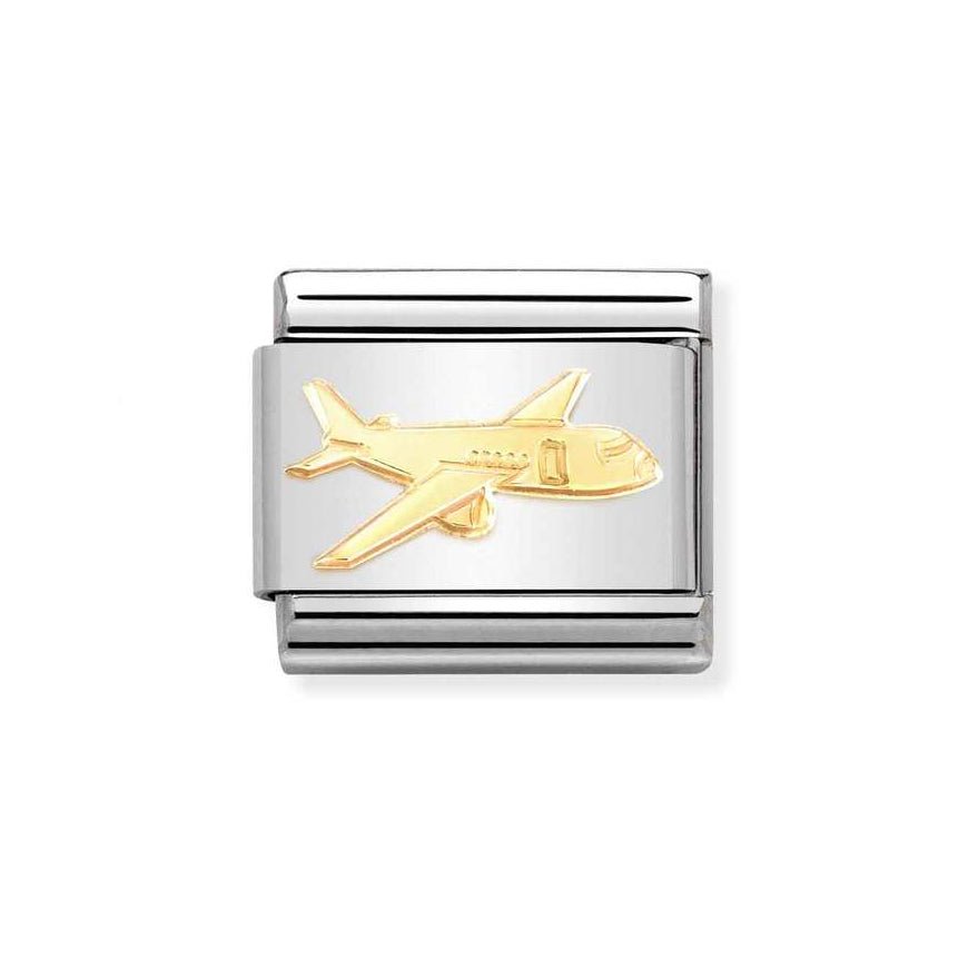 Nomination Classic 18k Gold Aeroplane Charm - MococoNomination030162/758033497528735Charms and Links